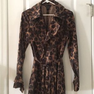 NEVER WORN Moda International tie front rain coat